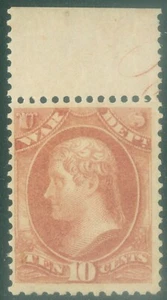 EDW1949SELL : USA 1873 Scott #O88 Mint OG Margin stamp. PSAG Cert. Catalog - Picture 1 of 3