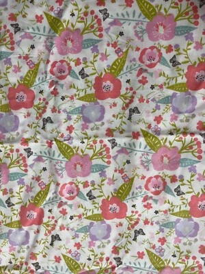 Fabric Lot 3 Yds 34 Ins 42 W Floral Print Multicolor Cotton Apparel - Image 1 of 4