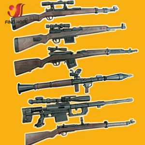 6Pcs Sniper Gun Assemble Model 98K RPG G43rifle M200 Gun Puzzles Brick 1/6 Scale - Picture 1 of 7