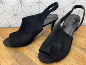 Zapatos de salón para mujer Bandolino jazmín tacón alto punta de peep 10 M negros 10M - Imagen 1 de 4