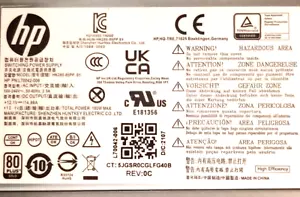 L70042-006 HP serie M01 modelo de escritorio: HK280-85PP 180W 80+ fuente de alimentación dorada - Imagen 1 de 4