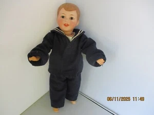 13" Antique SFBJ French Doll Model 235 With Flocked Hair - Picture 1 of 11