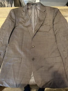 Blazer Abrigo Deportivo Traje Calce Reg de Lana a Cuadros Gris Glen Para Hombre ZANETTI. Talla 44R. T - Imagen 1 de 12