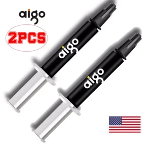 2PCS High Performance Silver Thermal Grease CPU Heatsink Compound Paste Syringe - Afbeelding 1 van 8