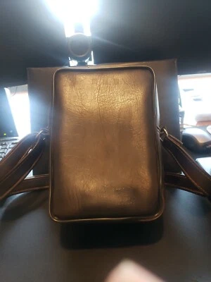 Vintage Leather Vinyl Camera Brown Shoulder Bag - Image 1 of 4
