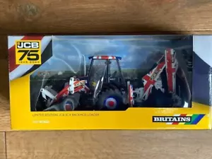BRITAINS JCB 3CX 1/32 SCALE LIMITED EDITION UNION JACK 75TH ANNIV MODEL B.N.I.B. - Picture 1 of 1