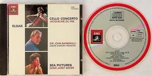 ELGAR Cello Concerto Jacqueline Du Pre CD 1986 UK RARE Baker/Barbirolli NO IFPI - Picture 1 of 2