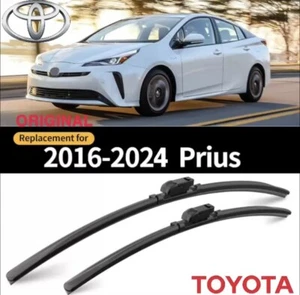 GENUINE TOYOTA PRIUS FRONT WINDSCREEN WIPERS NEW SHAPE PRIUS 2016 - 2024 MODEL - Picture 1 of 4
