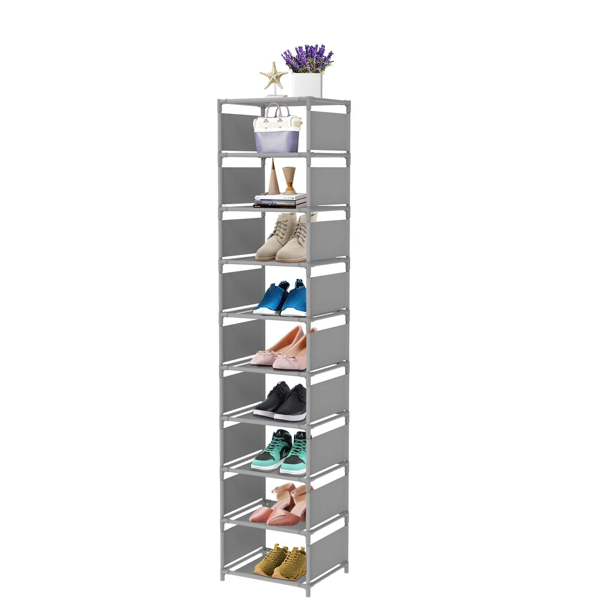 Relaxdays Bambus Schuhregal Stapelbar – Platz Für 6 Paar Schuhe, Natürlich & Stylisch