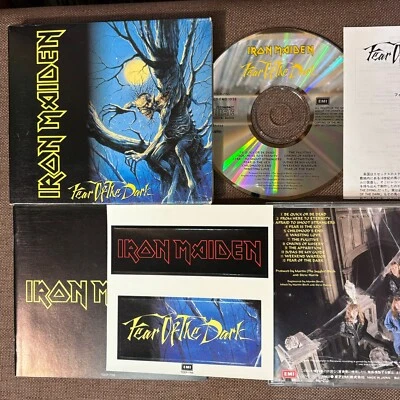IRON MAIDEN Fear Of The Dark JAPAN CD TOCP-7155 w/ STICKER + SLIPCASE '92 issue - Image 1 of 4