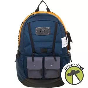 Naruto Backpack Hidden Leaf Village Built-Up Navy and Orange from Bioworld - Picture 1 of 10