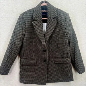 Blazer/giacca Zara oversize misto lana pied de poule taglia M nuovo con etichetta - Foto 1 di 9