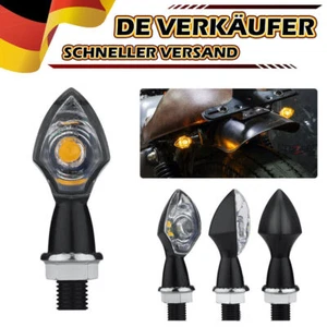 4PCS 12V LED Motorrad Blinker Blinkleuchte Mini Universal Schwarz - Bild 1 von 10