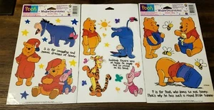 New Vintage Winnie The Pooh Window Clings Room Decorations 3 Sets Tigger Disney - Picture 1 of 6