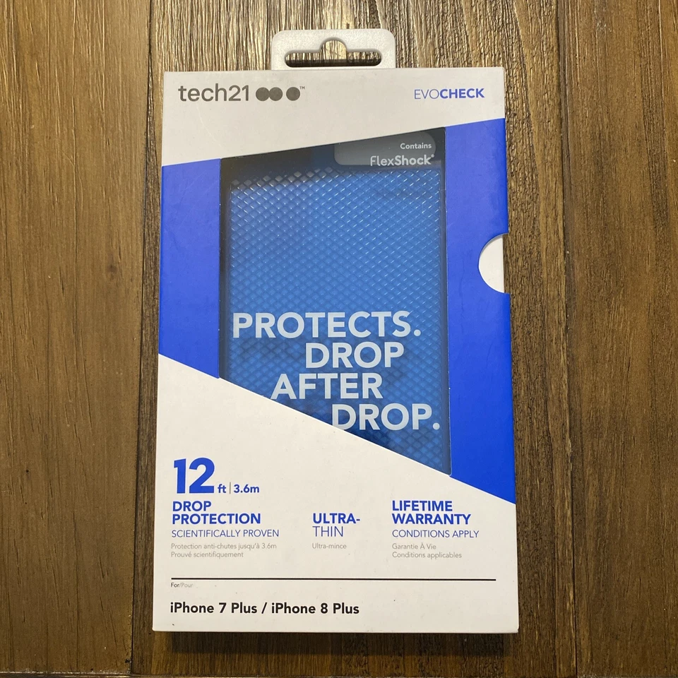 Tech21 Apple iPhone 8 Plus/7 Plus Ultra-Thin Evocheck 2 - Blue NIB - Image 1 of 2