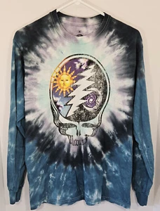 The Grateful Dead 1994 Summer Tour ristampa Sun & Moon cravatta manica lunga tinta - Med - Foto 1 di 11