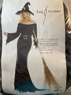 Leg Avenue Women's Cauldron Witch Costume Black Halloween New - Image 1 of 4