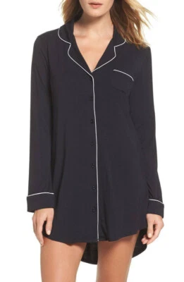 Nordstrom Lingerie Moonlight Eco Nightshirt Sleepshirt    Sz S black  #2 - Image 1 of 4