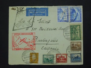 DO-X DEUTSCHLAND 1931 Brief Flugpost ANK 364 410 424 439 450 - 453 DO X Zeppelin - Bild 1 von 2