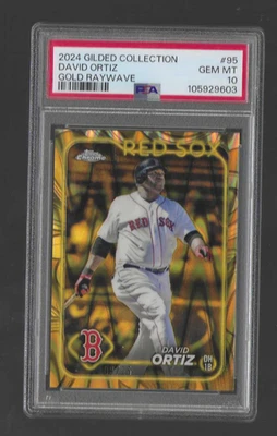2024 Topps cromo dorado oro Raywave David Ortiz PSA gema 10 #95 #'d 09/25 Foto 1 de 2