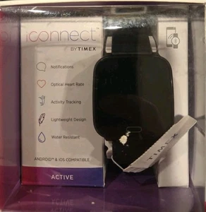 iConnect by Timex TW5M34100 Active Black Smartwatch NEW $75 MSRP - Photo 1 sur 5