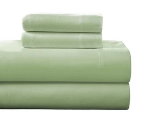 Heavy Weight Flannel Sheet Set, Cal King, Sage - Warm & Cozy - 100% Cotton Fl... - Picture 1 of 9