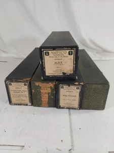 Lot Of 5 Ampico Rolls 4 Small And 1 Large Piano Rolls. - Picture 1 of 13