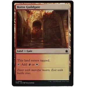 x1 Boros Guildgate FDN MTG M/NM Common Land Gate Multi-Color Red White TCG CCG - Picture 1 of 3