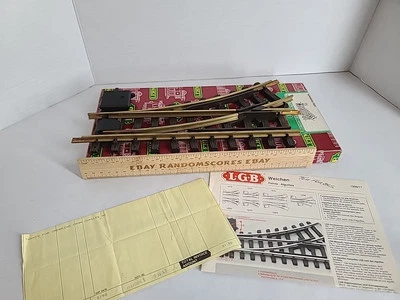 LGB G Scale 1210N Manual Left Hand Switch 30° Works Well EX/Box - Image 1 of 4