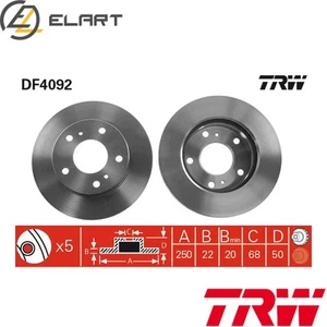 2x BRAKE DISC DF4092 FOR NISSAN SERENA/VAN LD23 2.3L LD20 2.0L GA16DE 1.6L 4cyl - Picture 1 of 16