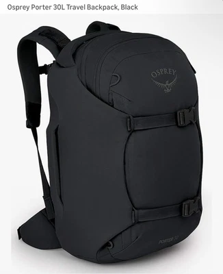 Osprey Porter 30L Travel Hiking Backpack Carry-On, Black Clean! - Image 1 of 4