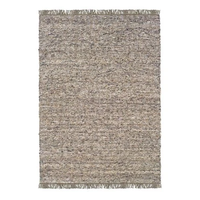 Linon Knotty Loop Hand Woven Wool 3'5"x5'5" Rug in Dark and Natural - Image 1 of 4