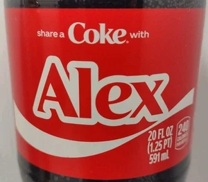 Share A Coke With Alex 2025 Personalized Gift Coca Cola Bottle - Picture 1 of 4