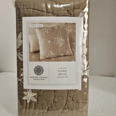 Martha Stewart EURO Almohada Falsa 26 x 26 DREAM TIME SHAM Bordado Borde Nuevo en Paquete Foto 1 de 4