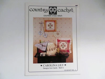 Carolina Lily Cross Stitch Leaflet Country Cachet Designs from Quilts Motif 2 - Image 1 of 2