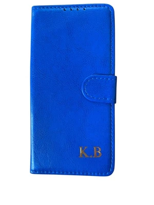 Blue PERSONALISED Wallet PHONE CASE Initials COVER FOR Google Pixel 10/10 Pro/9A - Image 1 of 4