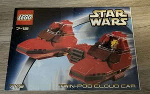 Lego Star Wars 7119 Twin-Pod Cloud Car 2002 Instructions Only - Imagen 1 de 2