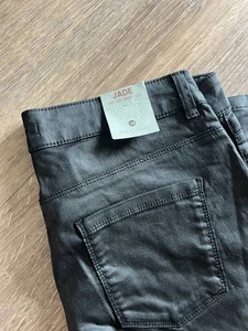 Oasis Black Coated Jade Mid Rise Skinny Jeans Size 14 - Picture 1 of 5