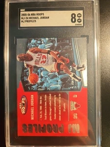 2005-06 NBA Hoops MJ-24 Michael Jordan MJ Profiles SGC 8 - Picture 1 of 2