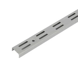 Perfíl de cremallera perforación doble 2 ranuras estantería elemento riel 100 cm - Imagen 1 de 8