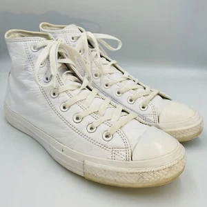 Converse All-Star Triple Weiß Leder High Top Turnschuhe Herren UK10 Chuck Taylor - Bild 1 von 16