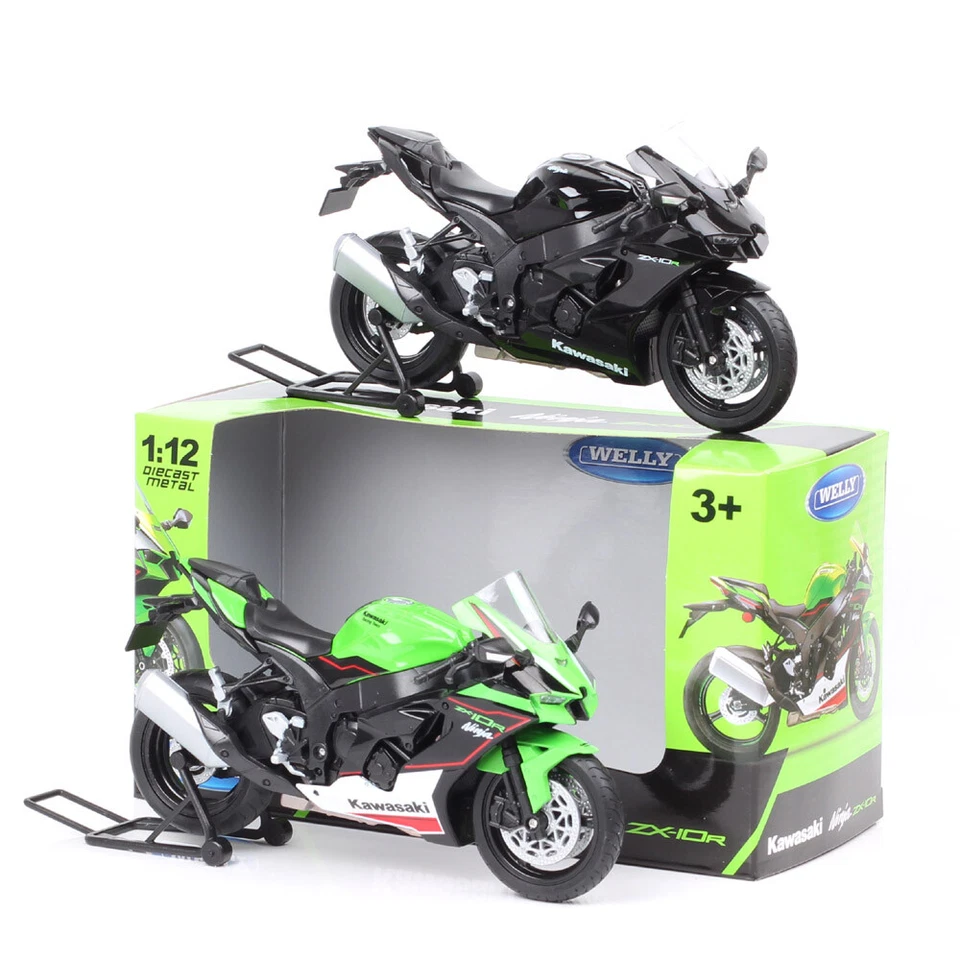 Welly 1/12 Scale 2021 Kawasaki Ninja ZX-10R ZX10R Motorcycle Model Moto Bike Toy - Image 1 of 4