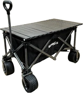 Folding Trolley 160L, Camping Garden Beach Trolley with Table Top 120kg weight - Picture 1 of 9