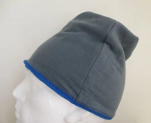 Revertible Football Beenie Blue - Grey - Picture 1 of 1