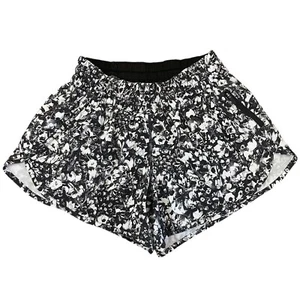 Women’s Lululemon Tracker Shorts Floral Sz 10 Mint Condition Work Out Run Gym - Picture 1 of 4