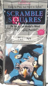 Scramble Squares Game Puffins Birds 9 piece Challenging Puzzle 2005 - Picture 1 of 4