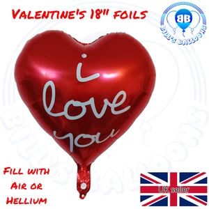VALENTINES DAY HELIUM FOIL BALLOON -18" MULTIPLE DESIGNS - Picture 1 of 10