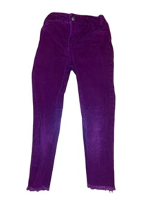 Vineyard Vines Girls Purple Corduroy Rough Hem Pants Size 6 Adjustable Waist - Picture 1 of 4