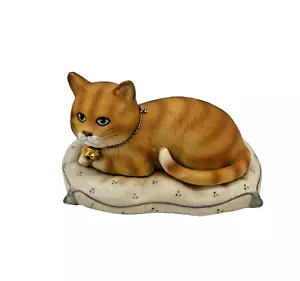 SCHMID Orange Tabby Katze mit Glockenhalsband Figur Gordon Fraser 1985 Vintage - Bild 1 von 9