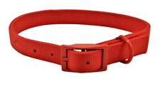 Four Paws Double-Thick (2-Ply) Nylon Dog Collar, Various Sizes, Red or Purple